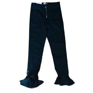 𝅺ZARA skinny with metallic piercing premium denim Size 8
